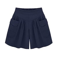 Loose Soft Cotton Wide Leg Pocket Shorts