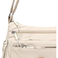 Solid Color Fashionable Multi-pocket Zipper Crossbody Bag