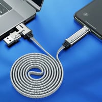 4-in-1-Schnellladekabel aus Nylongeflecht