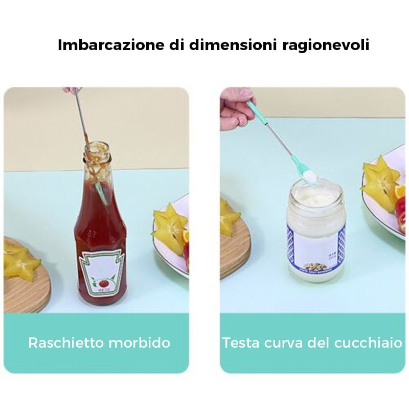 Mini spatola telescopica in silicone