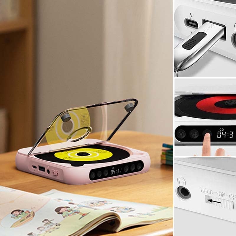 Tragbarer CD-Player mit Bluetooth-Kompatibilität