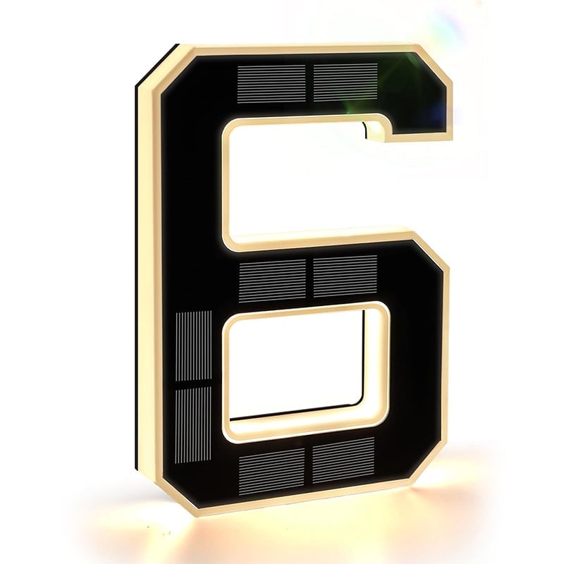 Solar-Powered Outdoor House Number Light