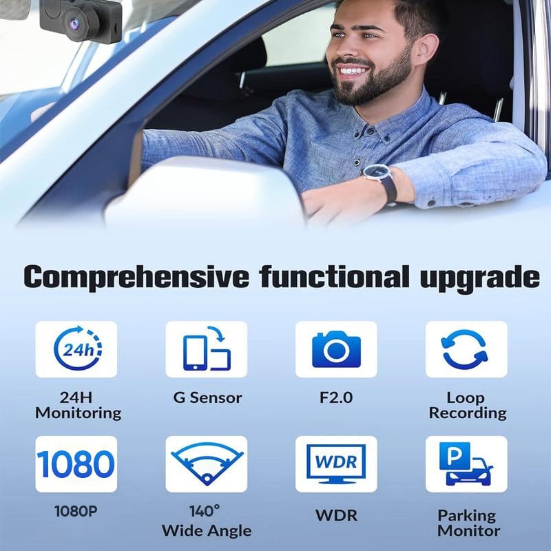 HD triple-lens driving recorder
