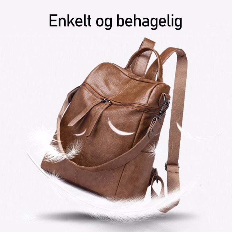 Multifunksjonell PU-ryggsekk for kvinner