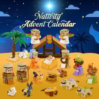 2025 Nativity Advent Calendar – 24-Day Building Block Set Christmas Countdown Gift