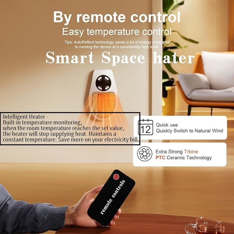 Sakerplus Wall Mounted Electric Space Heater