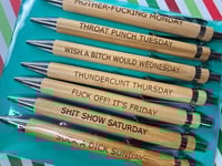 7pcs Bamboo Funny ballpoint Pens