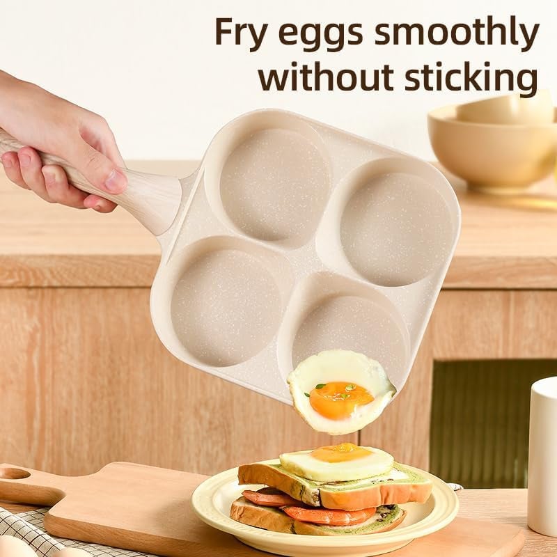 Thickened Deepened Four-hole Egg Frying Pan