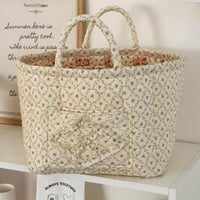 Floral Pattern Foldable Laundry Basket