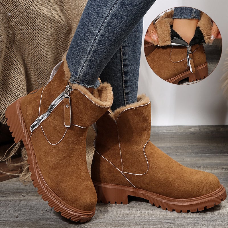 Modische Kurzschaft-Martinsstiefel mit seitlichem Reißverschluss