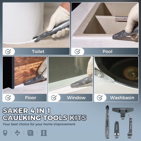Sakerplus 4-in-1 Caulking Tool Kit