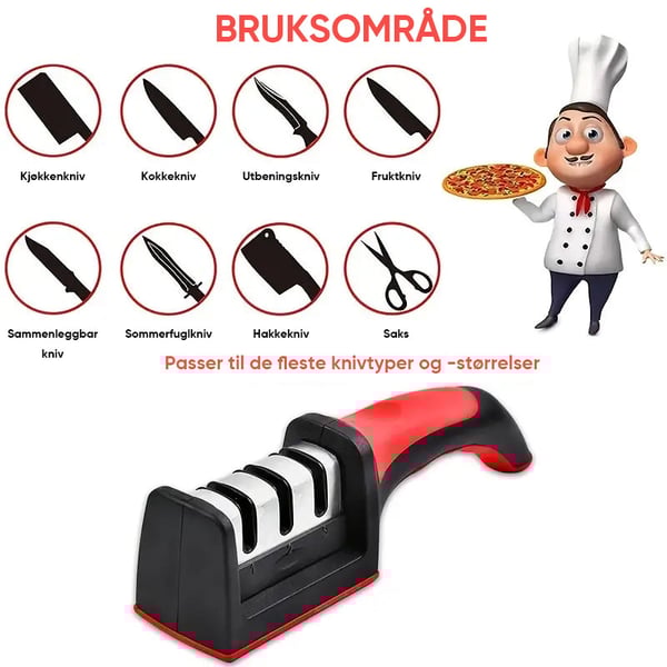 Profesjonell 4-trinns knivsliper