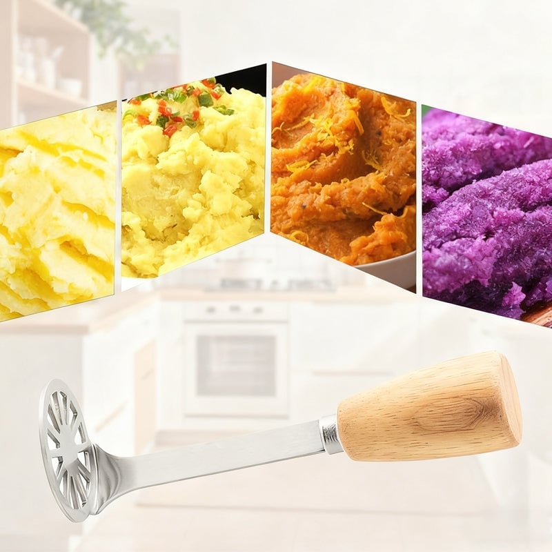 Edelstahl-Kartoffelstampfer mit dickem Griff