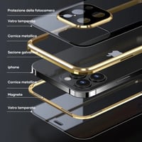 Custodia magnetica per iPhone Vetro temperato a doppio lato