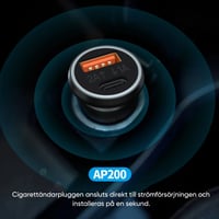 Billaddare med GPS-spårning