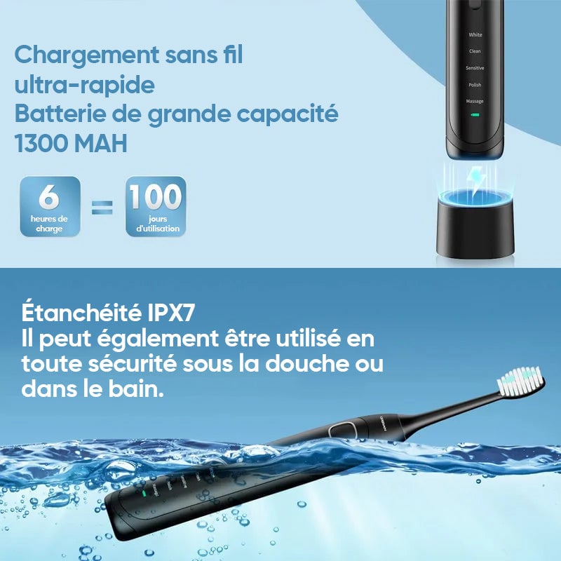 Brosse à dents électrique Sonic pour adultes