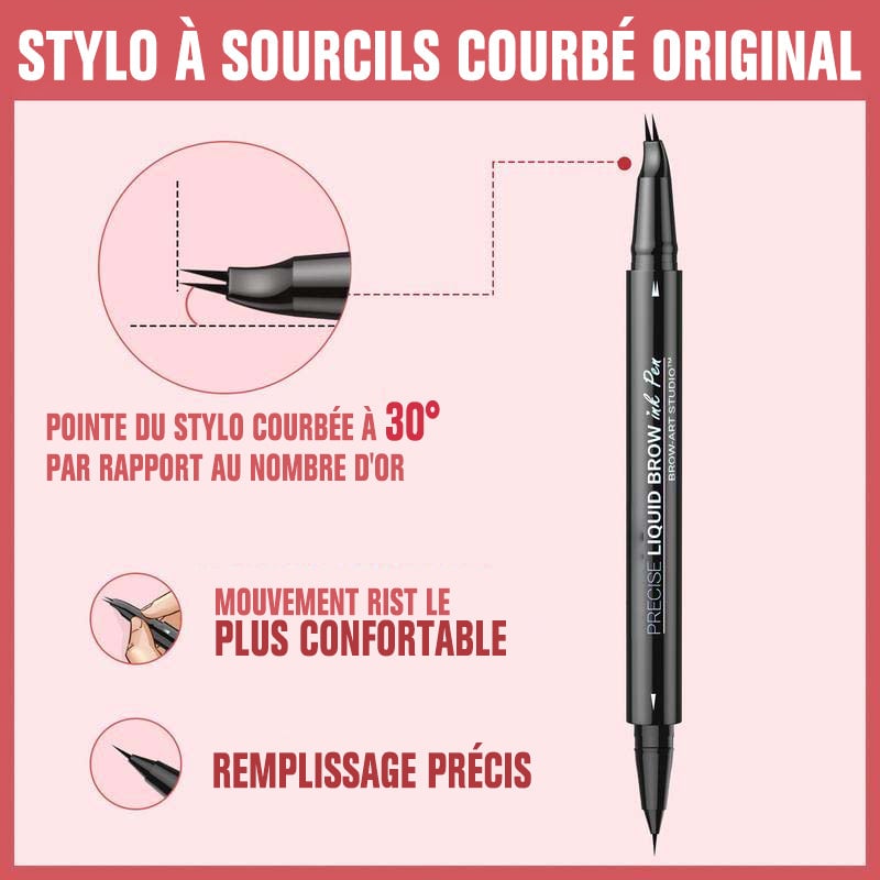 Stylo à sourcils 2 en 1 à double extrémité