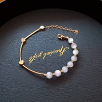 Gold Plated Opal Baroque Pearl Bracelet