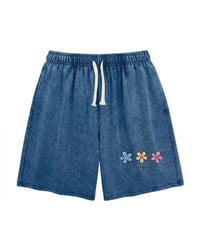 Flower Print Elastic Drawstring Shorts