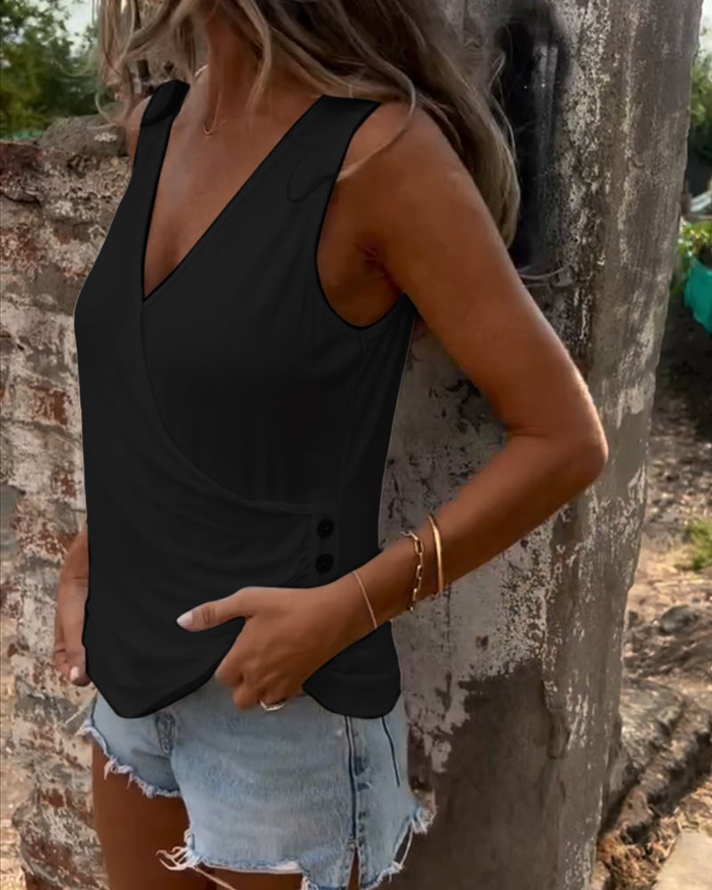 Gilet Polyvalent avec Boutons et Sans Manches