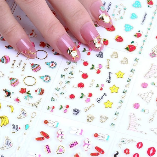 Sank Nail Stickers for Women and Little Girls