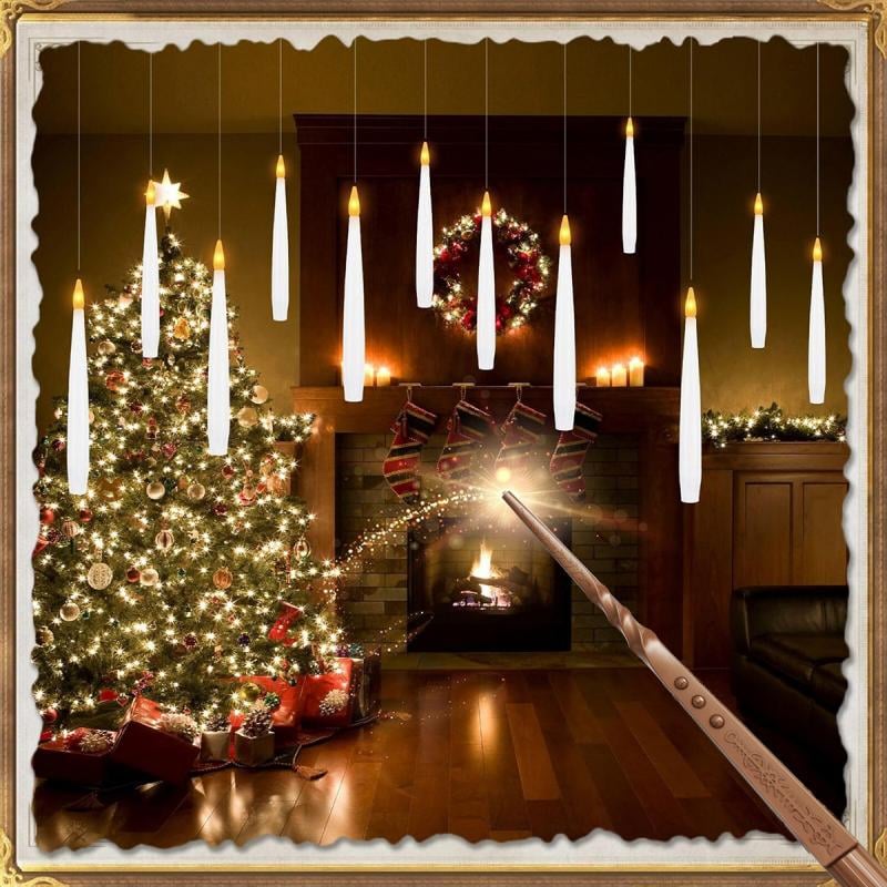 Sakerplus® Floating Flameless LED Taper Candle Set