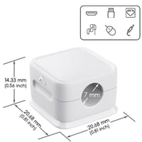 Magnetische snoerorganizer, eenvoudig en veilig zelfklevend kabelbeheer