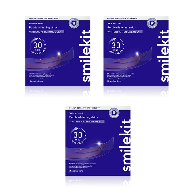 Teeth Whitening Strips with Advanced Color Correcting Technology