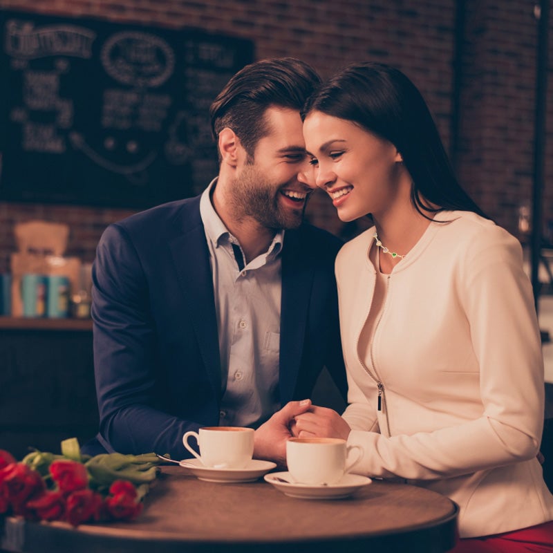 Heart Shaped Colorful Zirconia Necklace