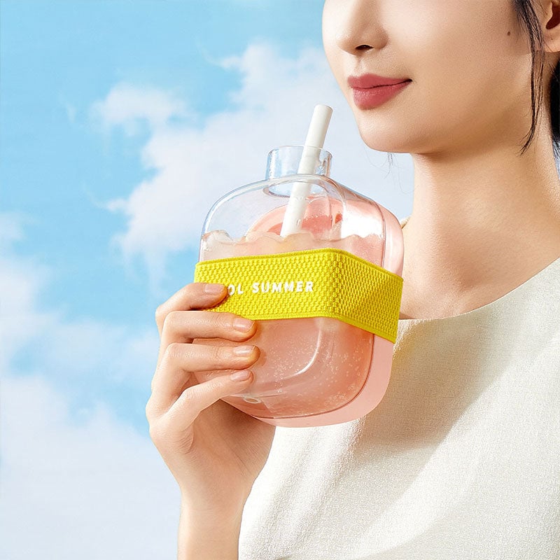 Straw Cup Ice Maker Bottle