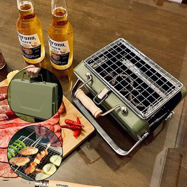 Bærbar grill i rustfrit stål
