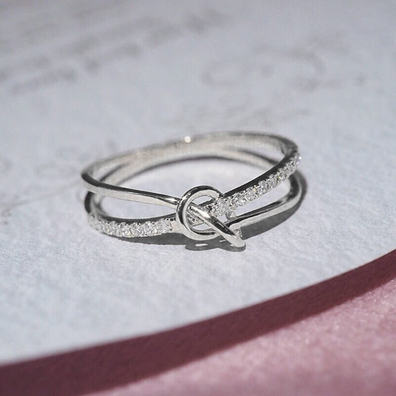 Mother & Daughter Bond Double Band Knot Ring