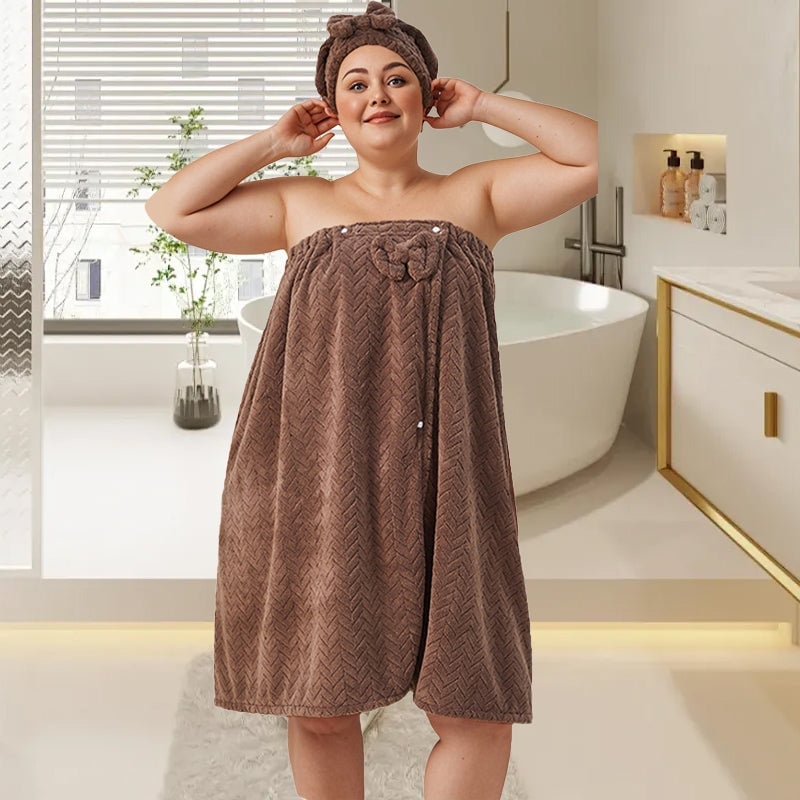 Serviette de bain taille plus de couleur unie