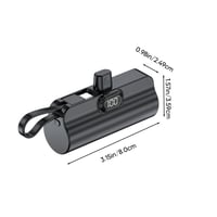 Mini Powerbank-Kapsel Mit Integriertem Ladekabel