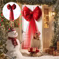 Christmas Door Bow Ribbon Decoration