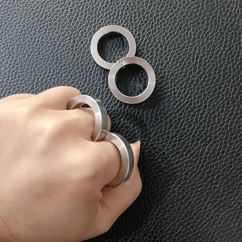 Self-Defense Ring Set with Rotating Clasp