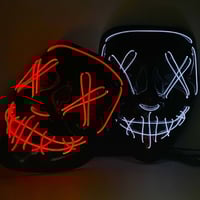 Halloween scary ghost face LED light mask