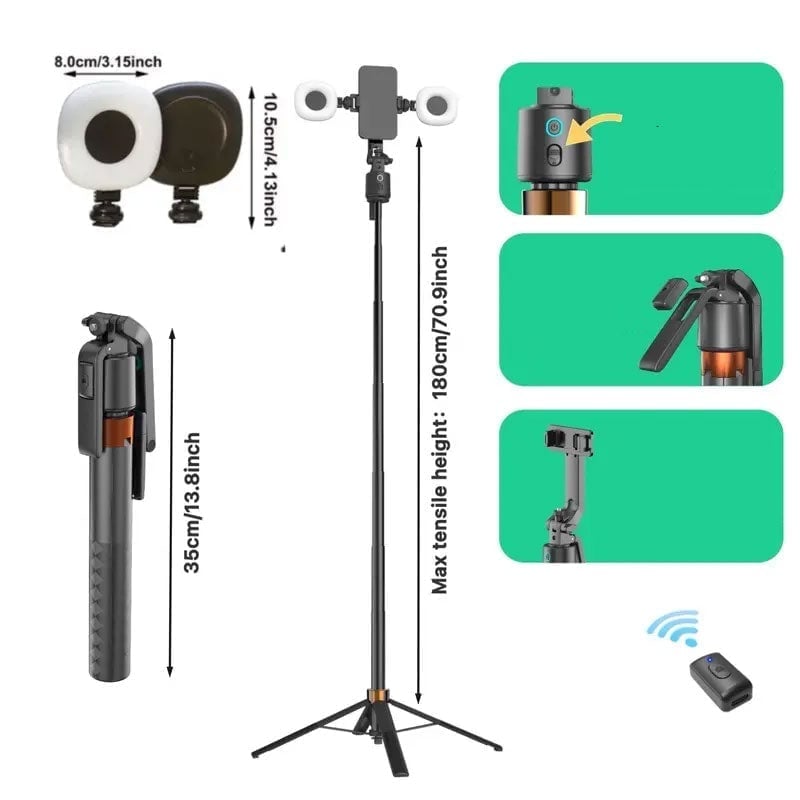 Smart Spårningsgimbal Selfiepinne