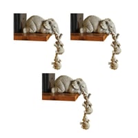 Elephant sitter hand-painted figurines