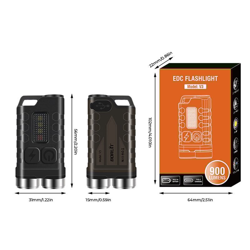 Magnetic Mini Keychain Flashlight