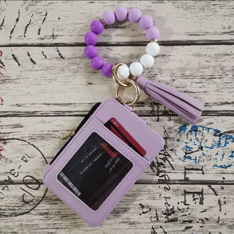 💖 Fashionable Silicone Keychain Wallet