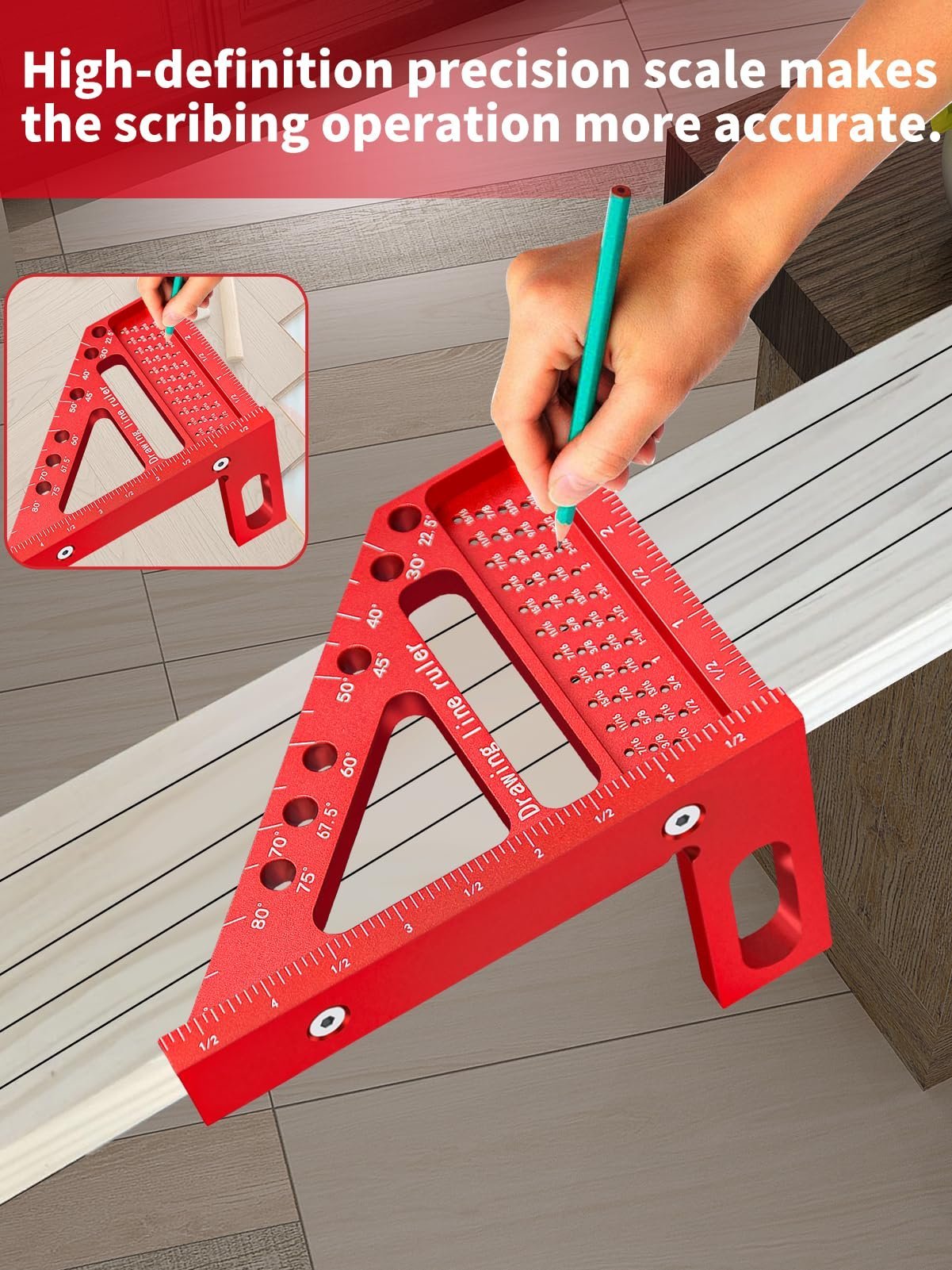 Sakerplus 3D Multi Angle Carpenter Square Ruler