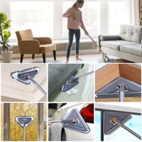 Five-section triangular mop