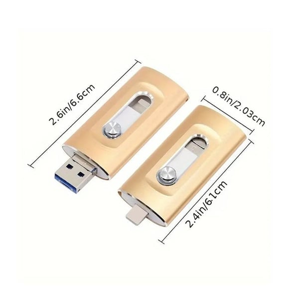 3-in-1 USB-Stick mit hoher Kapazität und Fingerabdruckschutz