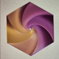 Esagono frattale di Fidget stampato in 3D