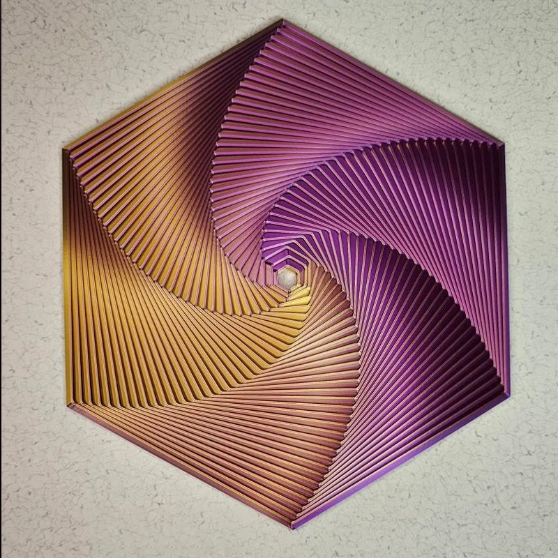 Esagono frattale di Fidget stampato in 3D