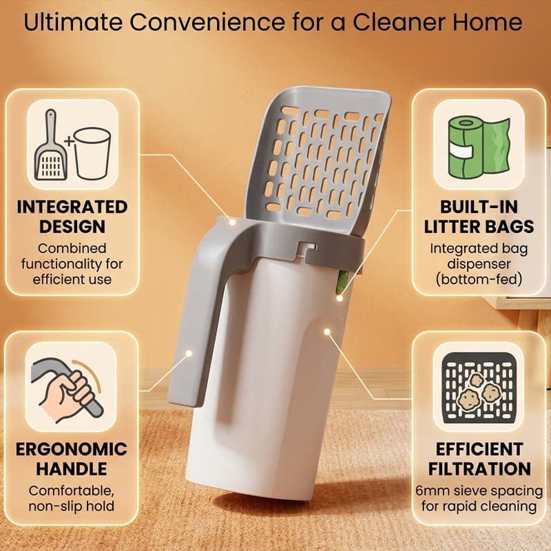 Cat Litter Scooper with Holder