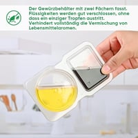 Snackbehälter mit Doppelfach und Deckel