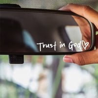 Trust in God Car Rearview Mirror Sticker