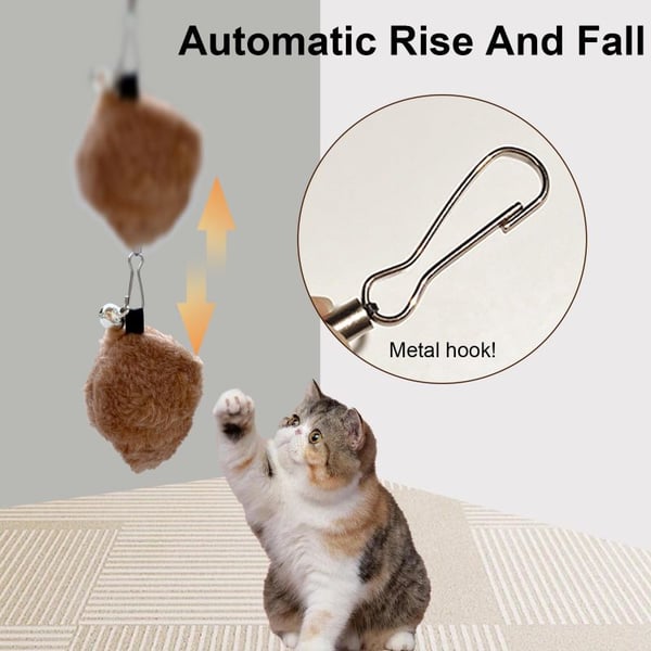 Rechargeable hanging squirrel cat toy